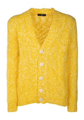 Daniele Fiesoli V-neck wool cardigan - Yellow
