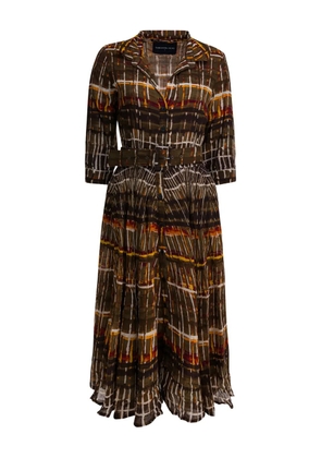Samantha Sung plaid belted dress - Brown