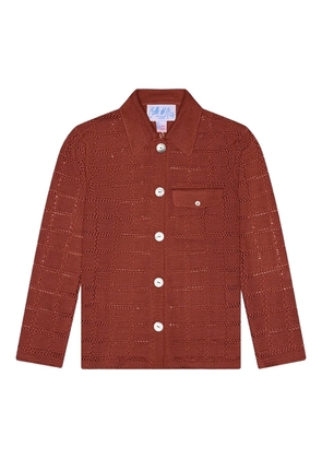 Calle Del Mar long-sleeve grid-pattern shirt - Red