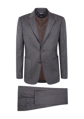 Zegna patch-pockets wool suit - Grey