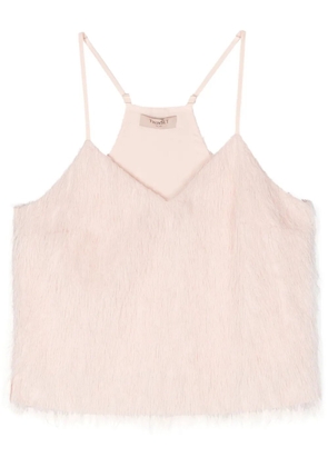 TWINSET feather-like tank top - Pink