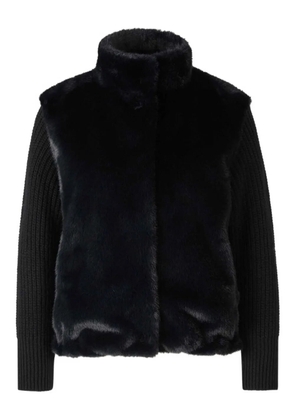 Herno faux fur ribbed-cuff jacket - Black