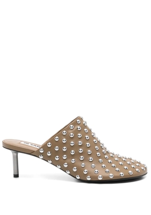 Jil Sander 50mm studded mules - Green