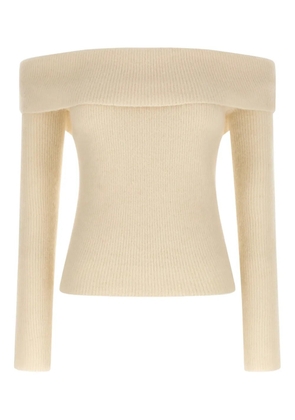 Rick Owens Cowl ribbed sweater - Neutrals