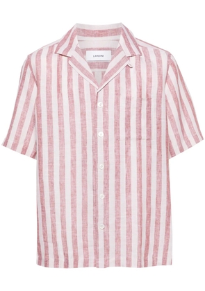 Lardini striped linen shirt - Brown