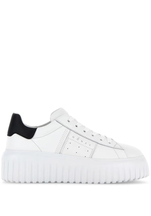 Hogan H-Stripes lace-up leather sneakers - White