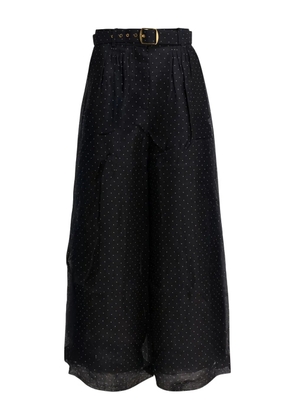 ZIMMERMANN polka-dot belted trousers - Black
