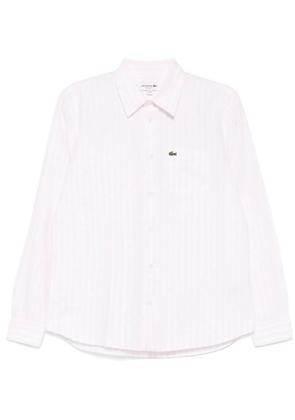 Lacoste striped oxford shirt - Pink
