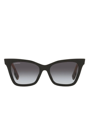 Burberry Eyewear check-detail oversized-frame sunglasses - Black