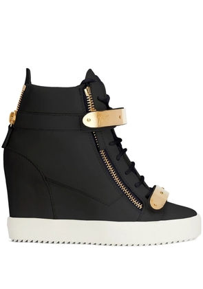 Giuseppe Zanotti Coby 75mm wedge-heel sneakers - White