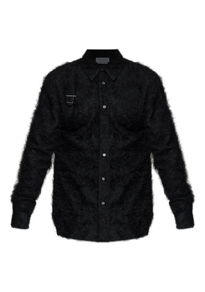 Alexander McQueen faux-fur long-sleeve shirt - Black
