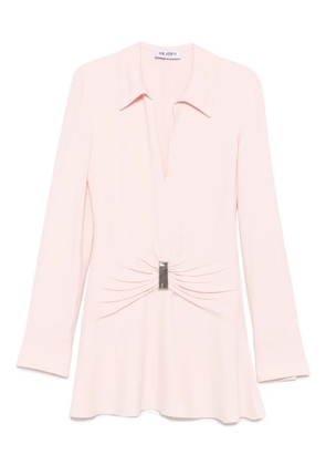 The Attico gathered-detail collared dress - Pink