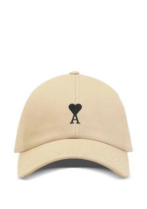 AMI Paris logo-embroidered cap - Neutrals