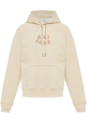 AMI Paris cotton hoodie - Neutrals