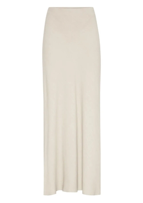 Brunello Cucinelli bias-cut maxi skirt - Neutrals