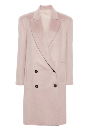 Brunello Cucinelli double-breasted cashmere coat - Pink