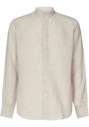 Eleventy band collar shirt - Neutrals