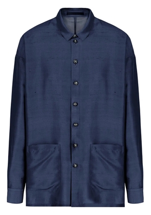 Giorgio Armani silk shirt jacket - Blue