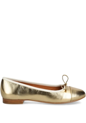 BILLI BI bow-detail leather ballet flats - Yellow