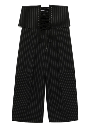 Jean Paul Gaultier pinstriped trousers - Black