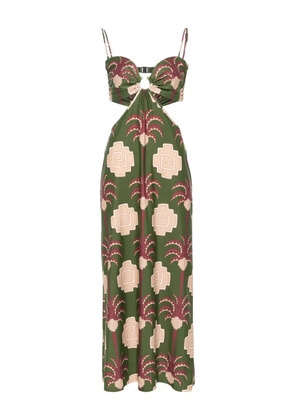 Johanna Ortiz Jungle Geometry midi dress - Green