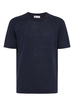 Brunello Cucinelli short-sleeved sweater - Blue