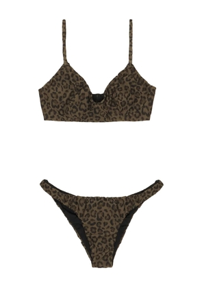 Bimba y Lola leopard-print bikini - Brown