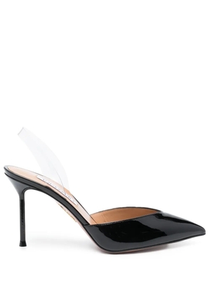 Aquazzura V Plexi 90mm slingback pumps - Black