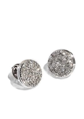 ALINKA 18K white gold Black Caviar diamond earrings - Silver