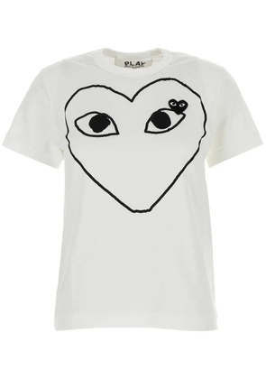 Comme Des Garçons Play signature heart print cotton T-shirt - White