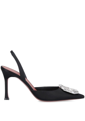 Amina Muaddi 105mm Camelia pumps - Black