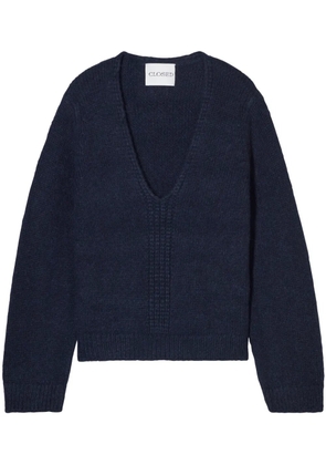 Closed V-neck sweater - Blue