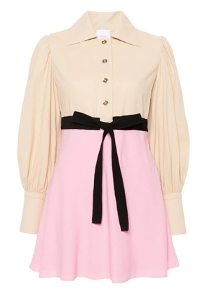 Patou two-tone mini dress - Neutrals