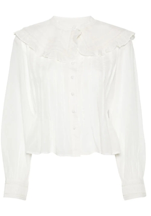 AllSaints Olea pintuck shirt - White