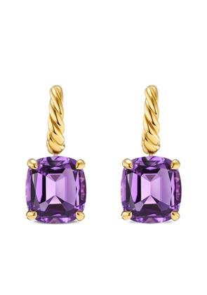 David Yurman 18kt yellow gold Marbella amethyst drop earrings