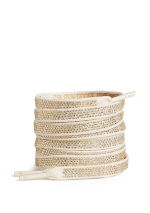 Golden Goose strass-embellished cotton shoe laces - White