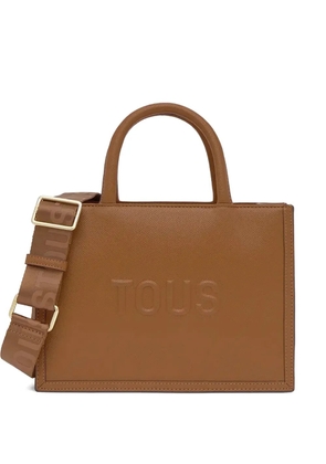 TOUS embossed-logo tote bag - Brown