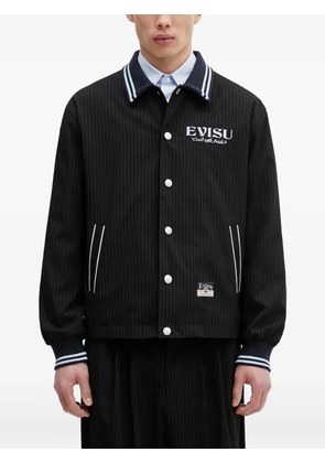 EVISU pinstripe varsity jacket - Black