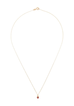 Wouters & Hendrix Gold 18K yellow gold heart-shaped garnet necklace