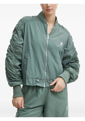 adidas gathered-sleeve bomber jacket - Green