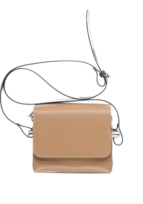 AMINE Fordy flap contrast-strap cross body bag - Neutrals