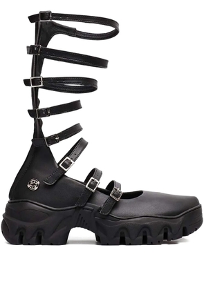 Rombaut strappy buckled ballet flats - Black