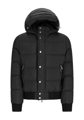 Moorer hooded quilted bomber jacket - Black