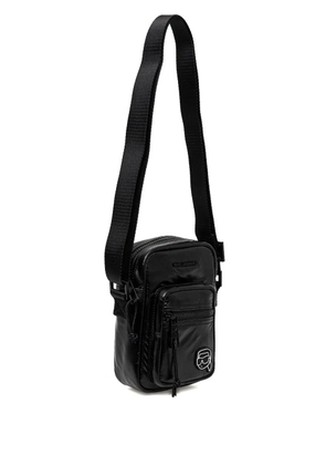 Karl Lagerfeld patch-logo messenger bag - Black