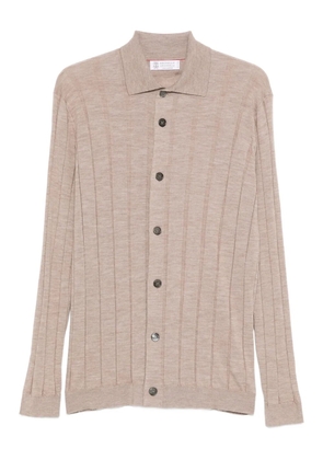 Brunello Cucinelli ribbed-knit cardigan - Neutrals