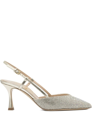 Ninalilou 65mm crystal-embellished slingback pumps - Grey