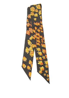 Hermès Pre-Owned 2010-2025 Rencontre Oceane Silk Twilly Scarf scarves - Black