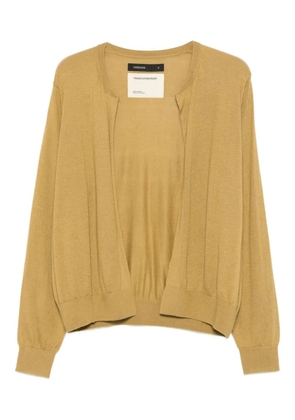 Frenckenberger mini open-front cardigan - Yellow