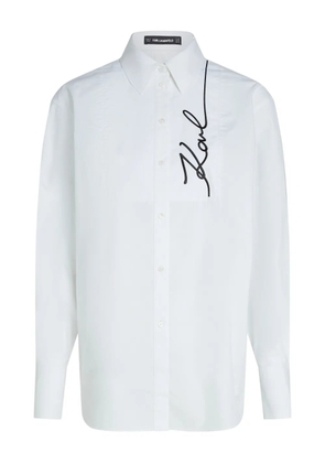 Karl Lagerfeld logo-embroidered shirt - White
