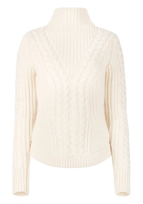 Nina Ricci cable-knit wool-blend jumper - Neutrals